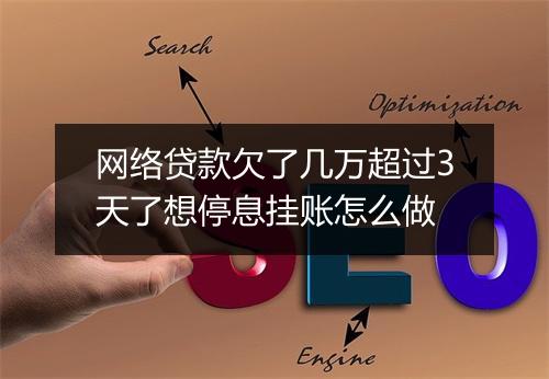 网络贷款欠了几万超过3天了想停息挂账怎么做