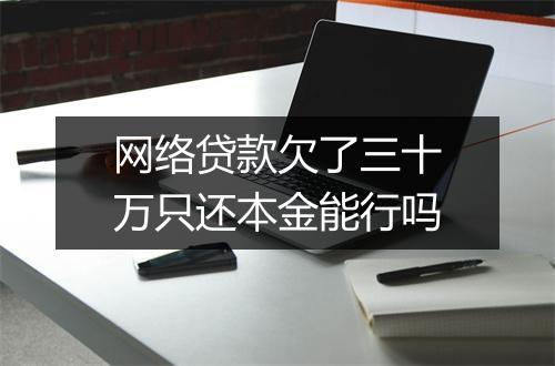 网络贷款欠了三十万只还本金能行吗