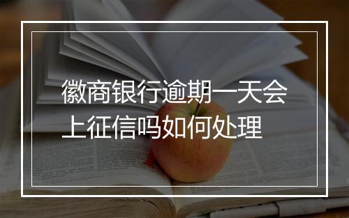 徽商银行逾期一天会上征信吗如何处理
