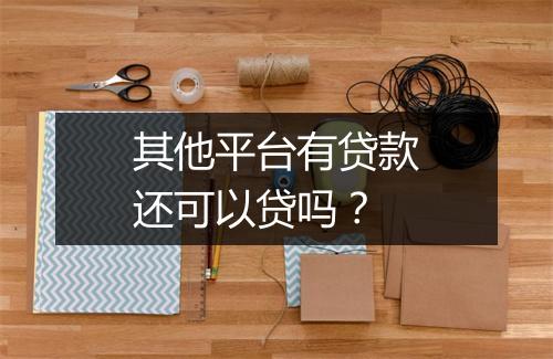其他平台有贷款还可以贷吗？