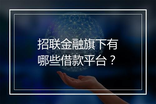 招联金融旗下有哪些借款平台？