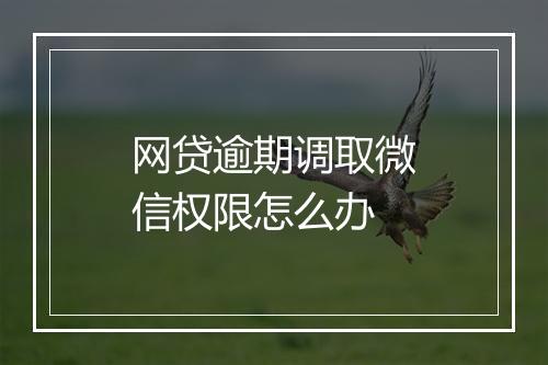 网贷逾期调取微信权限怎么办