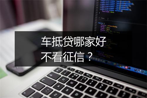 车抵贷哪家好不看征信？
