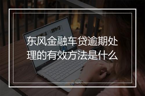 东风金融车贷逾期处理的有效方法是什么