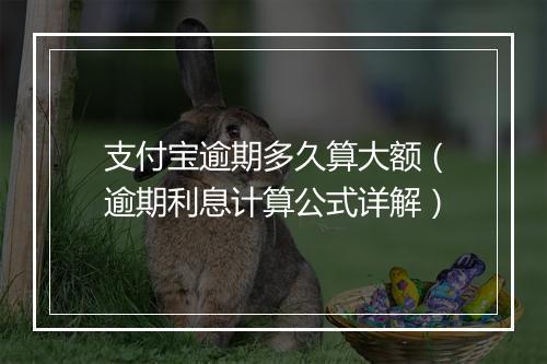 支付宝逾期多久算大额（逾期利息计算公式详解）