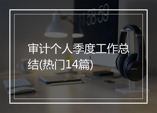 审计个人季度工作总结(热门14篇)