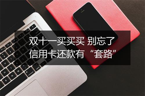 双十一买买买 别忘了信用卡还款有“套路”