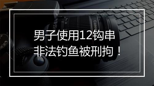 男子使用12钩串非法钓鱼被刑拘！