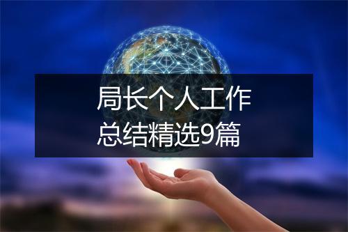 局长个人工作总结精选9篇