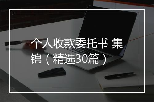 个人收款委托书 集锦（精选30篇）