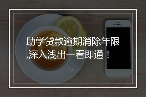 助学贷款逾期消除年限,深入浅出一看即通！