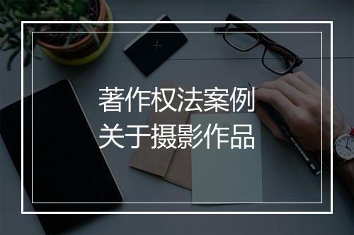 著作权法案例关于摄影作品