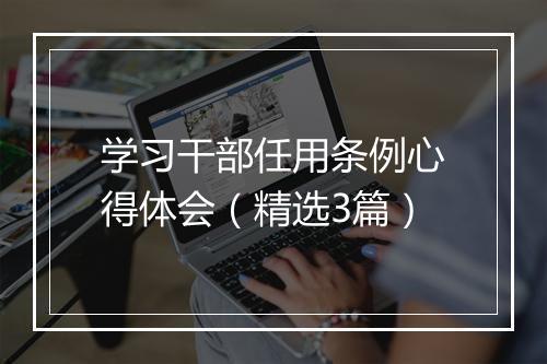 学习干部任用条例心得体会（精选3篇）