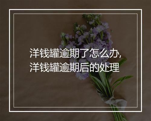 洋钱罐逾期了怎么办,洋钱罐逾期后的处理