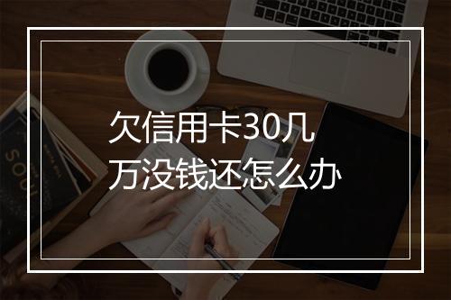 欠信用卡30几万没钱还怎么办