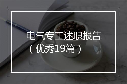 电气专工述职报告（优秀19篇）