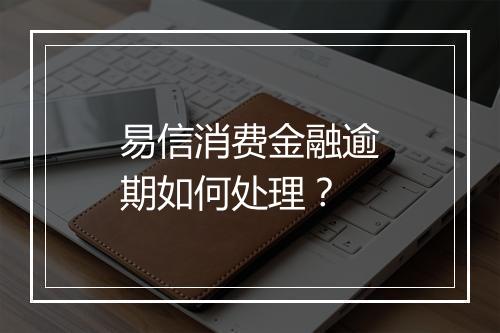 易信消费金融逾期如何处理？