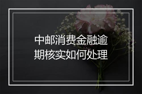 中邮消费金融逾期核实如何处理