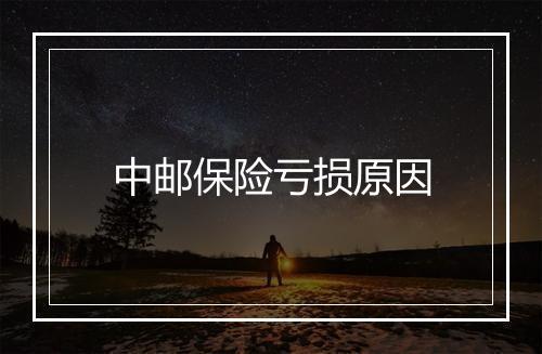 中邮保险亏损原因