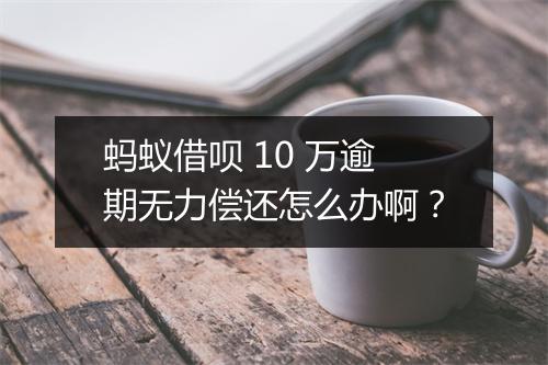 蚂蚁借呗 10 万逾期无力偿还怎么办啊？