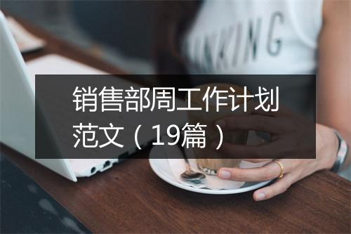 销售部周工作计划范文（19篇）