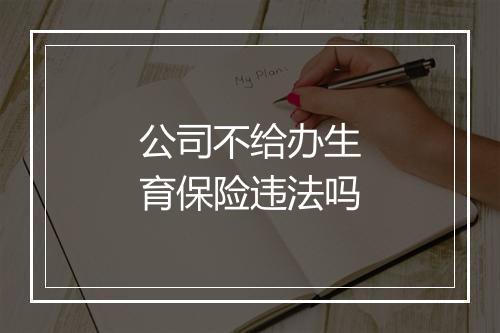 公司不给办生育保险违法吗
