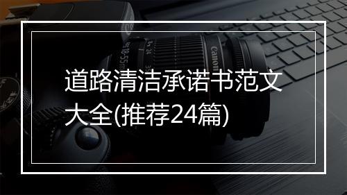 道路清洁承诺书范文大全(推荐24篇)