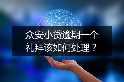 众安小贷逾期一个礼拜该如何处理？