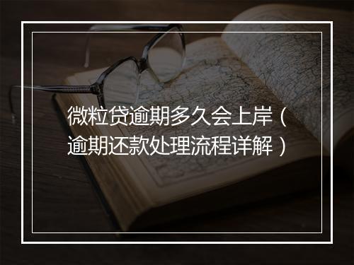 微粒贷逾期多久会上岸（逾期还款处理流程详解）
