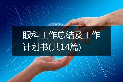 眼科工作总结及工作计划书(共14篇)