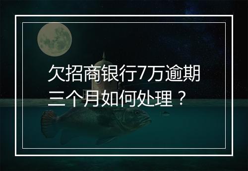 欠招商银行7万逾期三个月如何处理？