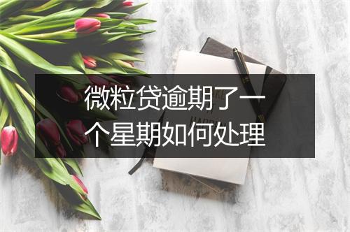 微粒贷逾期了一个星期如何处理