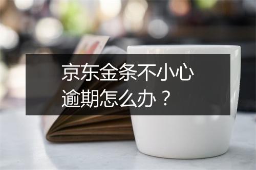 京东金条不小心逾期怎么办？