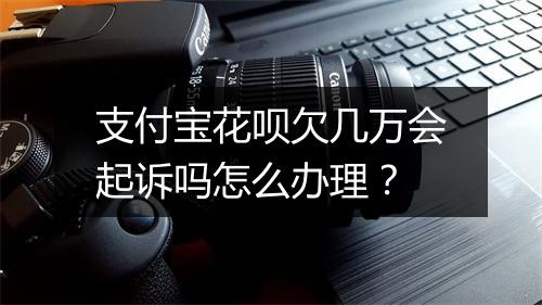 支付宝花呗欠几万会起诉吗怎么办理？