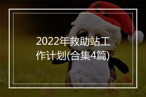 2022年救助站工作计划(合集4篇)