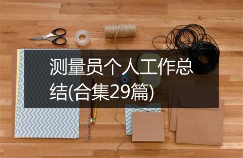 测量员个人工作总结(合集29篇)