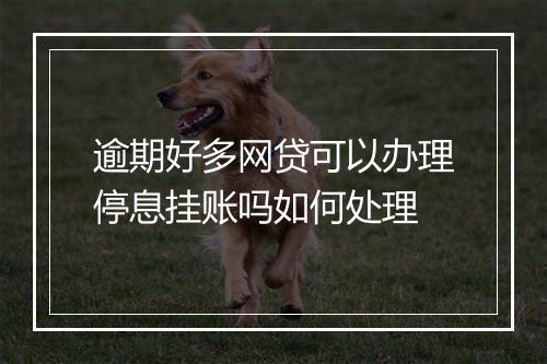 逾期好多网贷可以办理停息挂账吗如何处理