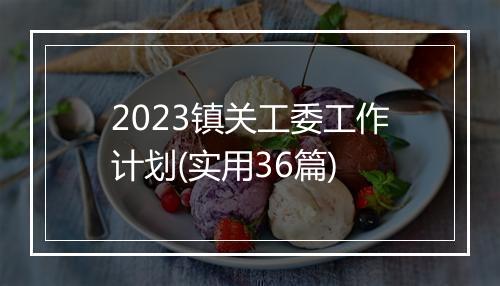 2023镇关工委工作计划(实用36篇)