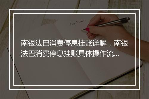 南银法巴消费停息挂账详解，南银法巴消费停息挂账具体操作流程