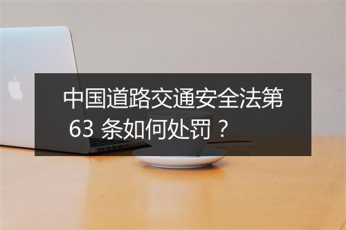 中国道路交通安全法第 63 条如何处罚？