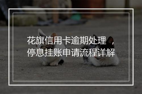 花旗信用卡逾期处理 ，停息挂账申请流程详解