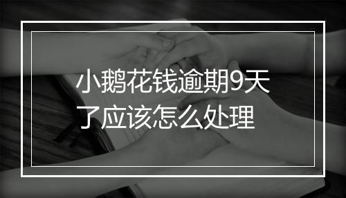 小鹅花钱逾期9天了应该怎么处理