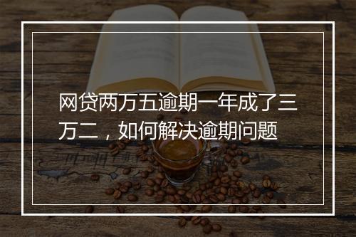 网贷两万五逾期一年成了三万二，如何解决逾期问题