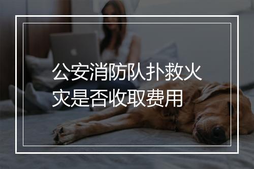 公安消防队扑救火灾是否收取费用
