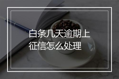 白条几天逾期上征信怎么处理
