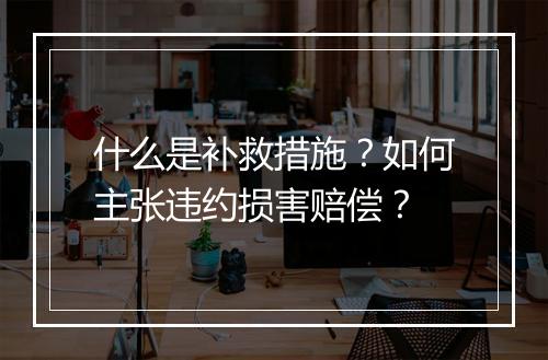 什么是补救措施？如何主张违约损害赔偿？
