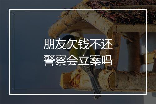 朋友欠钱不还警察会立案吗