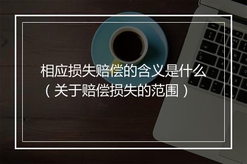 相应损失赔偿的含义是什么（关于赔偿损失的范围）