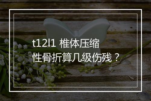 t12l1 椎体压缩性骨折算几级伤残？