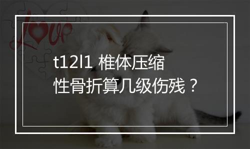 t12l1 椎体压缩性骨折算几级伤残？